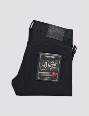SL 002 BK Selvedge 15oz - Black Denim Selvedge