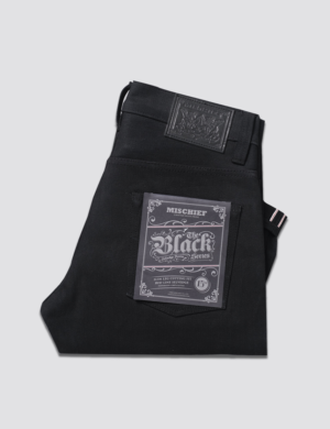 SL 002 BK Selvedge 15oz - Black Denim Selvedge